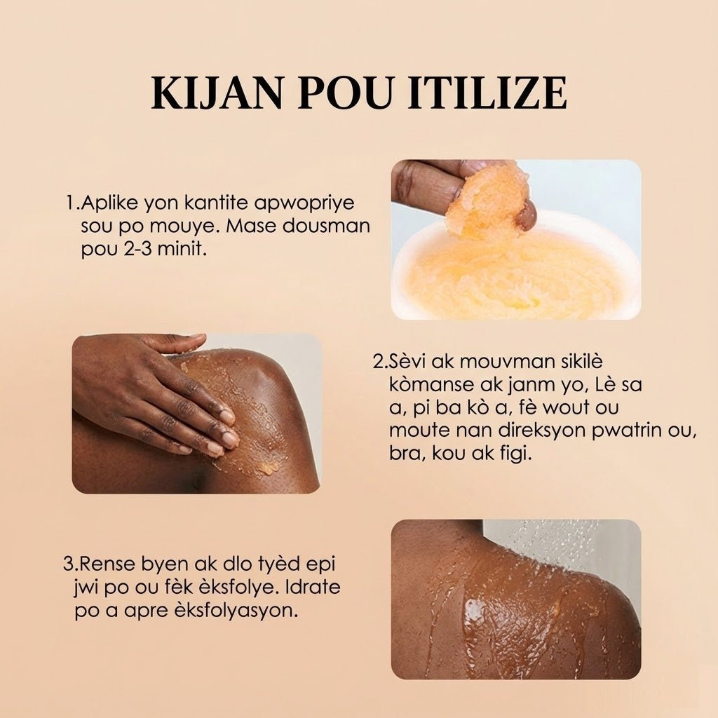 Eksfoliyan kò timerik(Pou Figi ak Kò) - LakayFinds.com