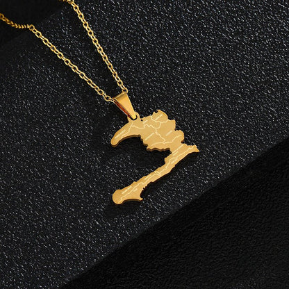 Fashion Personalized Map Pendant Necklace - LakayFinds.com