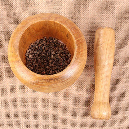 Kitchen Gadgets Wooden Garlic Masher Garlic Masher Wooden Garlic Mortar Household Garlic Peeler - LakayFinds.com