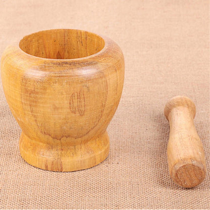 Kitchen Gadgets Wooden Garlic Masher Garlic Masher Wooden Garlic Mortar Household Garlic Peeler - LakayFinds.com