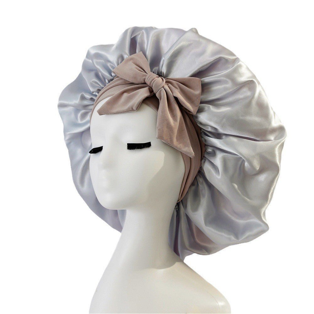 New Silk Bonnet For Sleeping Women Satin Bonnet Hair Bonnet Night Sleep Cap Scarf Wrap For Curly Hair With Tie Band For Curly Hair - LakayFinds.com