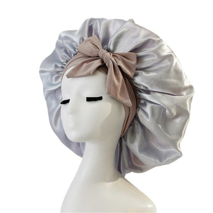 New Silk Bonnet For Sleeping Women Satin Bonnet Hair Bonnet Night Sleep Cap Scarf Wrap For Curly Hair With Tie Band For Curly Hair - LakayFinds.com