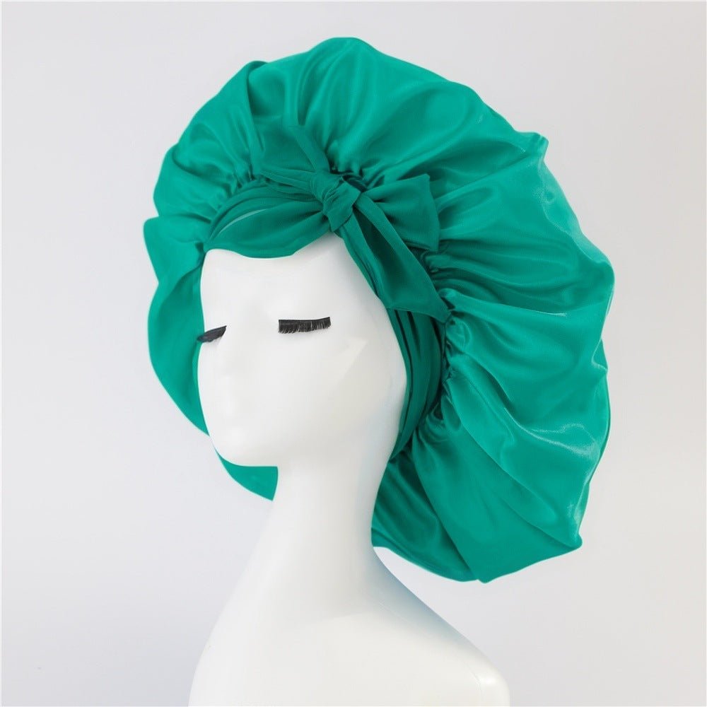 New Silk Bonnet For Sleeping Women Satin Bonnet Hair Bonnet Night Sleep Cap Scarf Wrap For Curly Hair With Tie Band For Curly Hair - LakayFinds.com