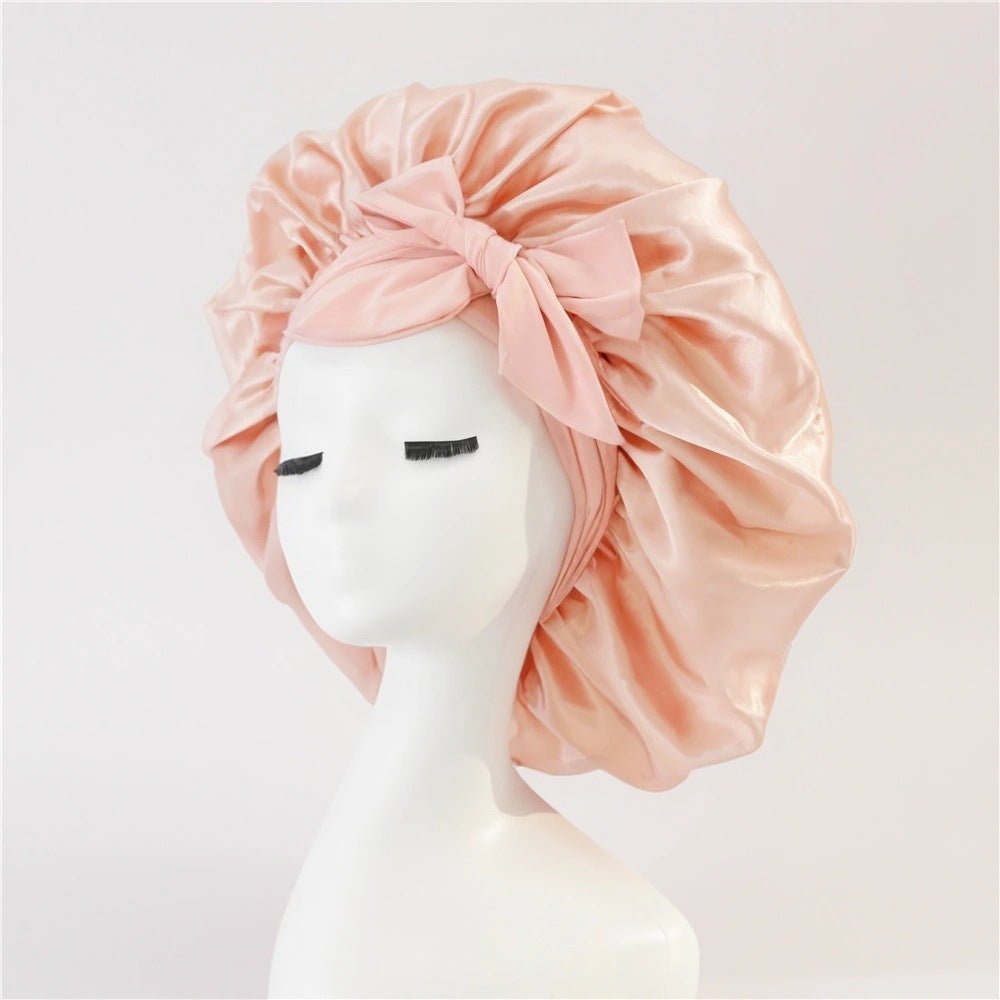 New Silk Bonnet For Sleeping Women Satin Bonnet Hair Bonnet Night Sleep Cap Scarf Wrap For Curly Hair With Tie Band For Curly Hair - LakayFinds.com
