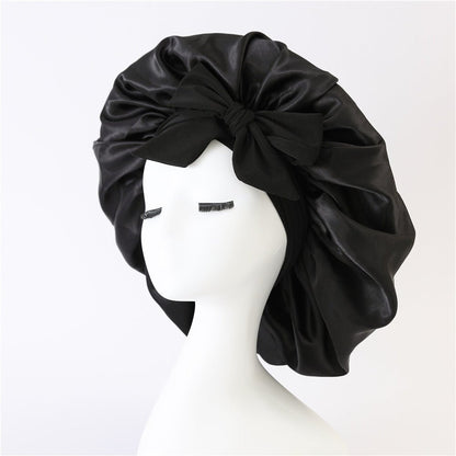 New Silk Bonnet For Sleeping Women Satin Bonnet Hair Bonnet Night Sleep Cap Scarf Wrap For Curly Hair With Tie Band For Curly Hair - LakayFinds.com