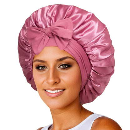 New Silk Bonnet For Sleeping Women Satin Bonnet Hair Bonnet Night Sleep Cap Scarf Wrap For Curly Hair With Tie Band For Curly Hair - LakayFinds.com