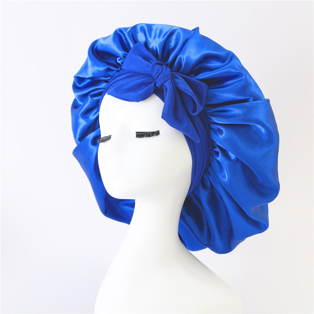 New Silk Bonnet For Sleeping Women Satin Bonnet Hair Bonnet Night Sleep Cap Scarf Wrap For Curly Hair With Tie Band For Curly Hair - LakayFinds.com