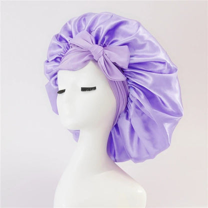 New Silk Bonnet For Sleeping Women Satin Bonnet Hair Bonnet Night Sleep Cap Scarf Wrap For Curly Hair With Tie Band For Curly Hair - LakayFinds.com