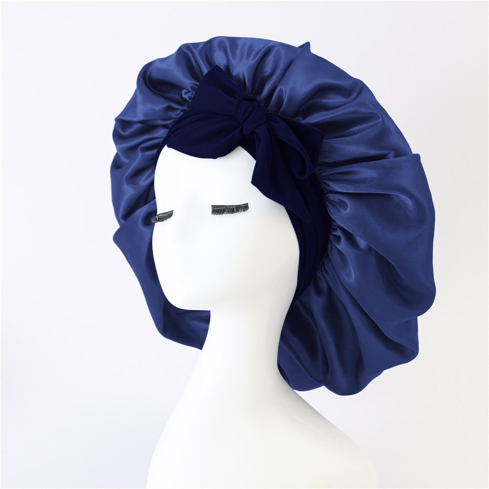 New Silk Bonnet For Sleeping Women Satin Bonnet Hair Bonnet Night Sleep Cap Scarf Wrap For Curly Hair With Tie Band For Curly Hair - LakayFinds.com