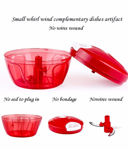 Tenta Kitchen 485ml Manual Food Chopper/Meat Grinder/Vegetable Slicer/Shredder/Grinder - LakayFinds.com