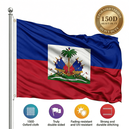 The "Last" Haitian Flag You'll Buy (3x5 Ft) | 100% Fade & Heavy - Duty & Windproof - LakayFinds.com